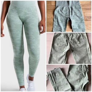 Gymshark Camo Leggings Green